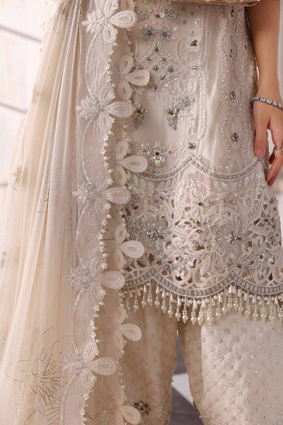 3 Piece Unstitched Embroidered Chiffon Suit