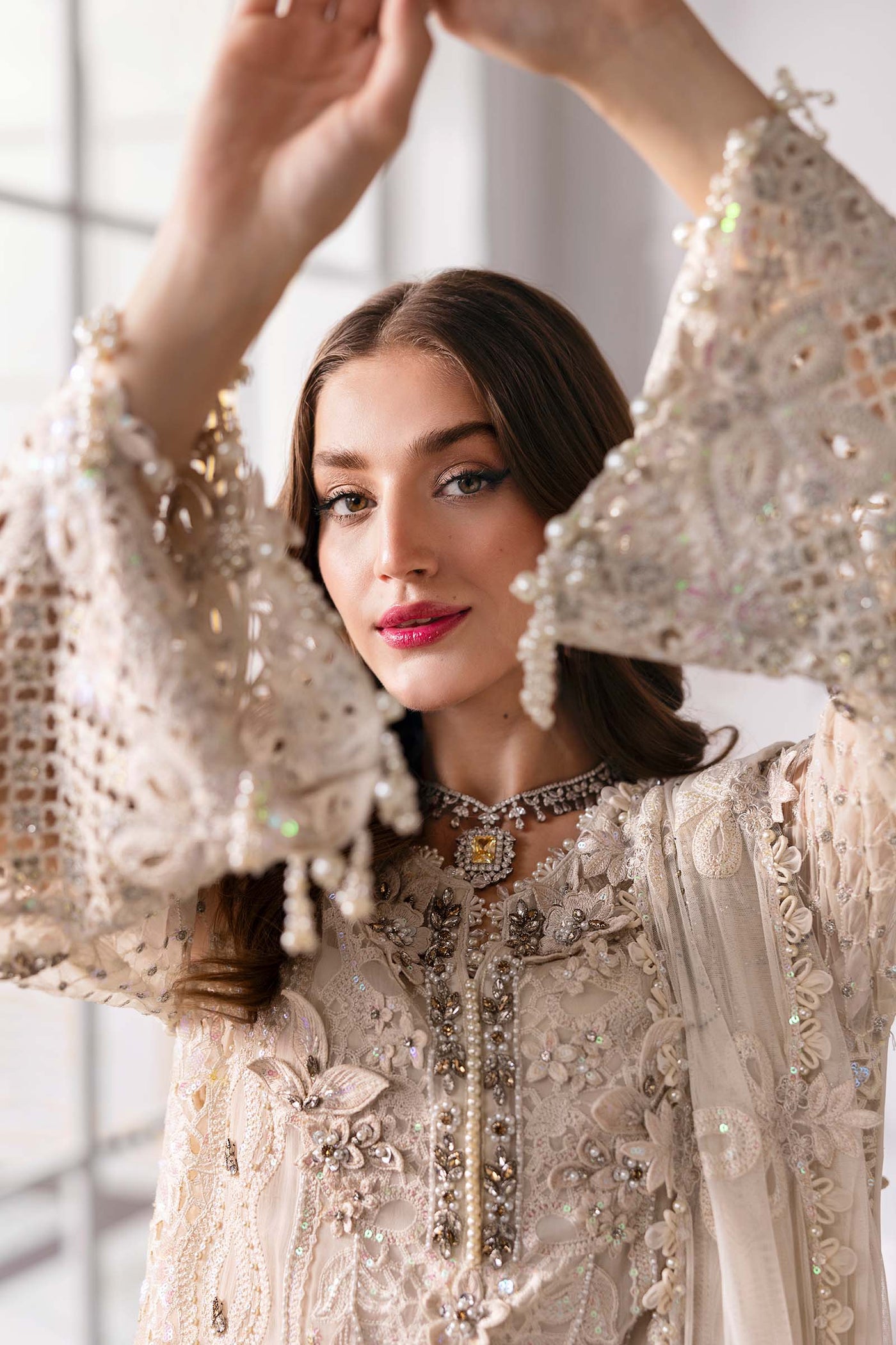 3 Piece Unstitched Embroidered Chiffon Suit