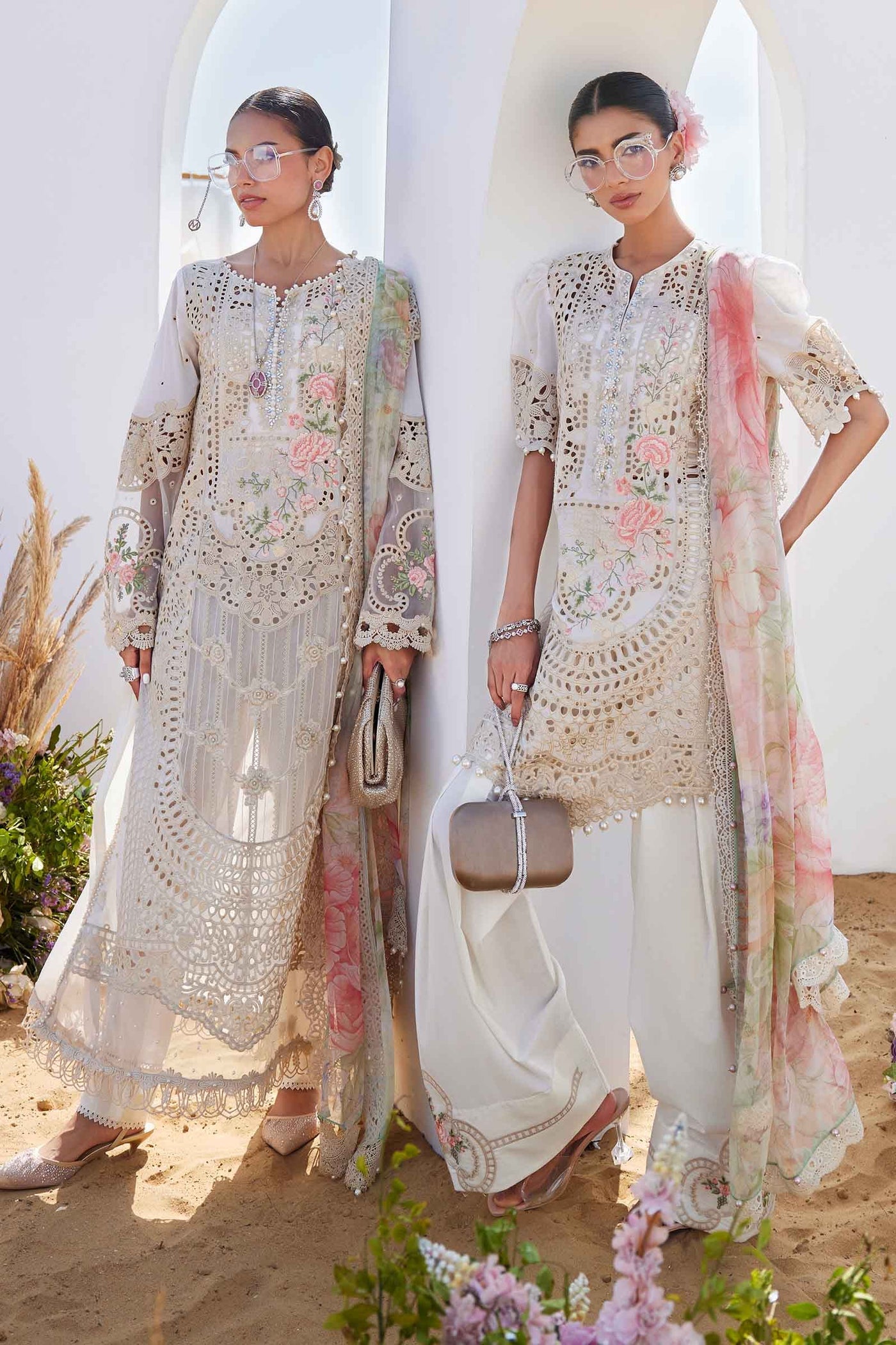 3 Piece Unstitched Embroidered Lawn Suit