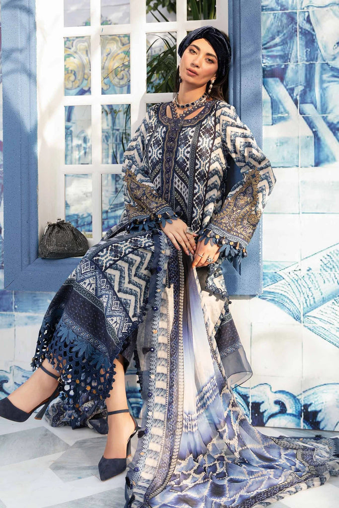 3 PIECE UNSTITCHED PRINTED SUIT MPT-2208-B