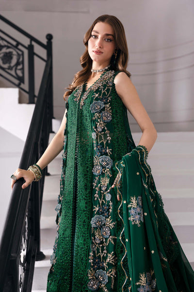3 Piece Unstitched Embroidered Chiffon Suit