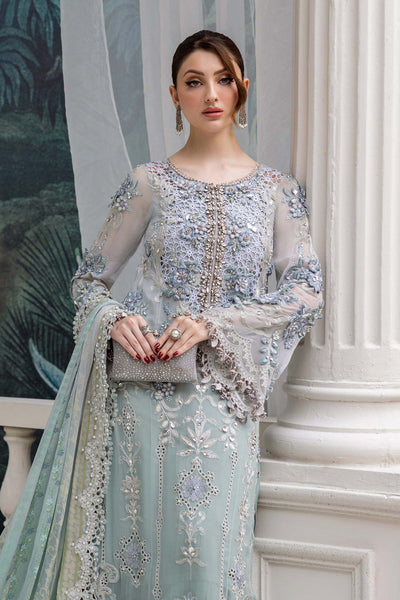 3 Piece Unstitched Embroidered Chiffon Suit