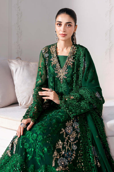 3 Piece Unstitched Embroidered Chiffon Suit