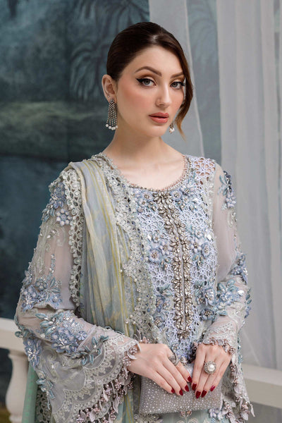 3 Piece Unstitched Embroidered Chiffon Suit