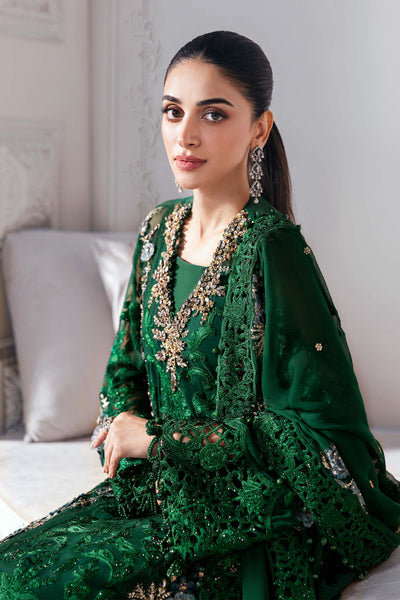 3 Piece Unstitched Embroidered Chiffon Suit