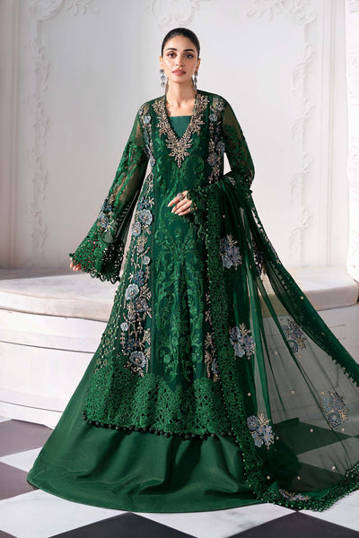 3 Piece Unstitched Embroidered Chiffon Suit