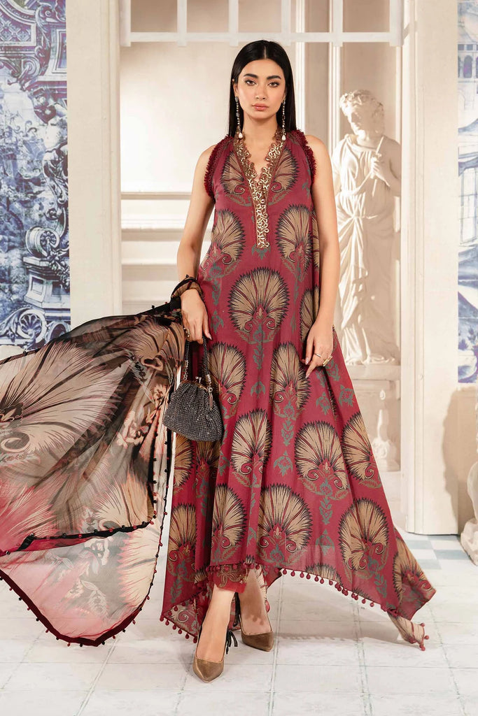 3 PIECE UNSTITCHED PRINTED SUIT MPT-2209-B