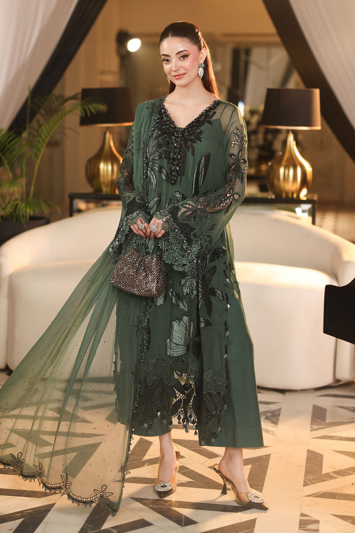 3 Piece Unstitched Embroidered Chiffon Suit