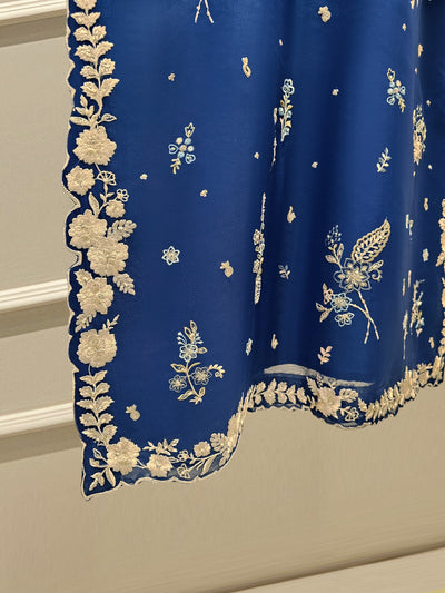 3 Piece - Pure Organza Embroidered Suit