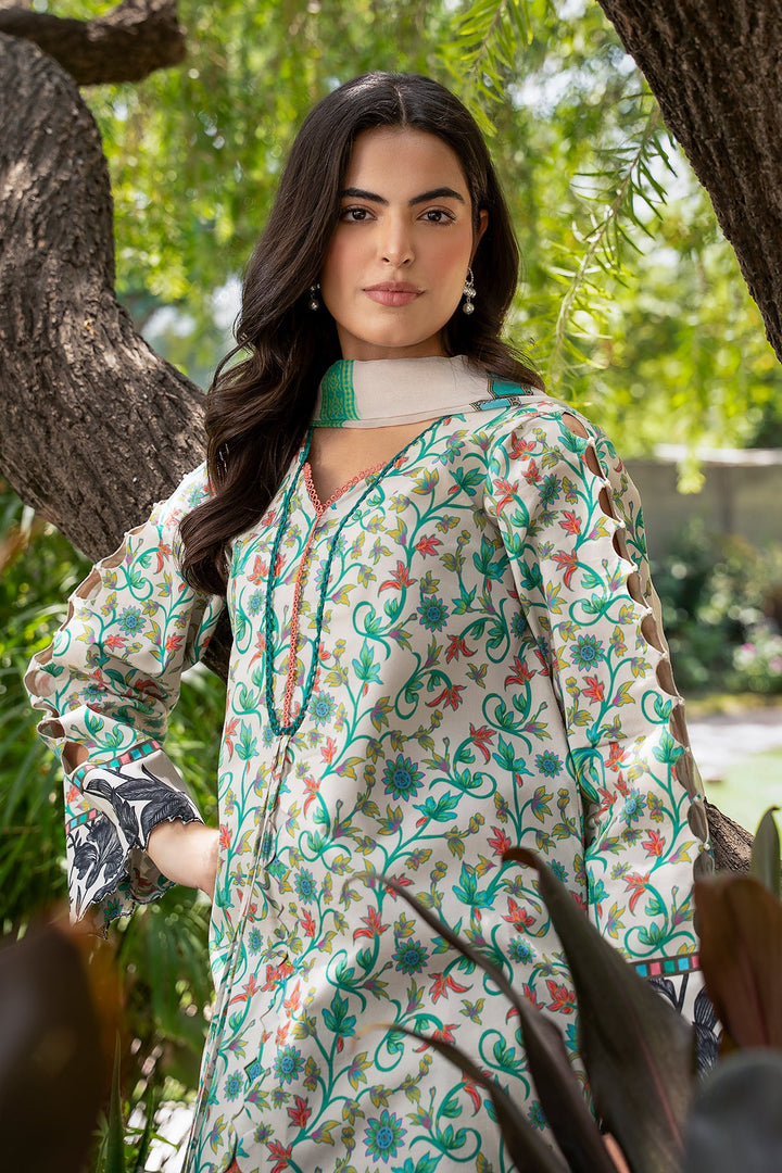 3-PC Unstitched Printed Lawn