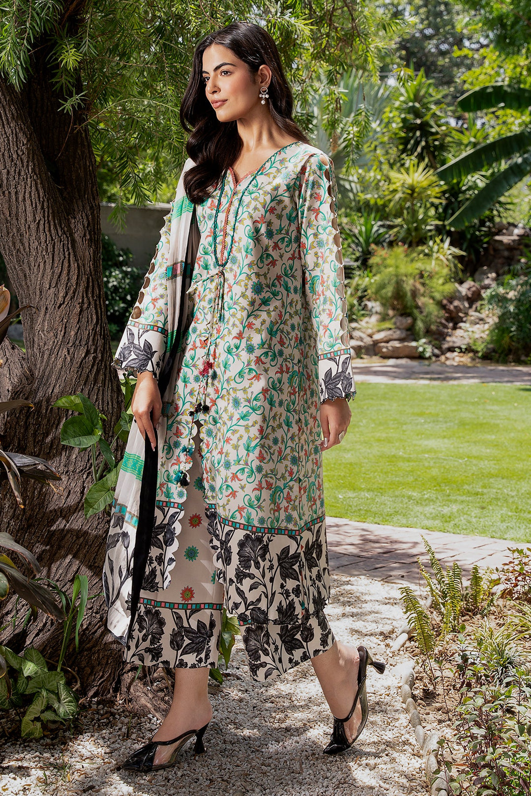 3-PC Unstitched Printed Lawn