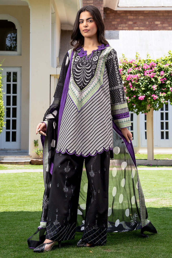 3-PC Unstitched Printed Lawn