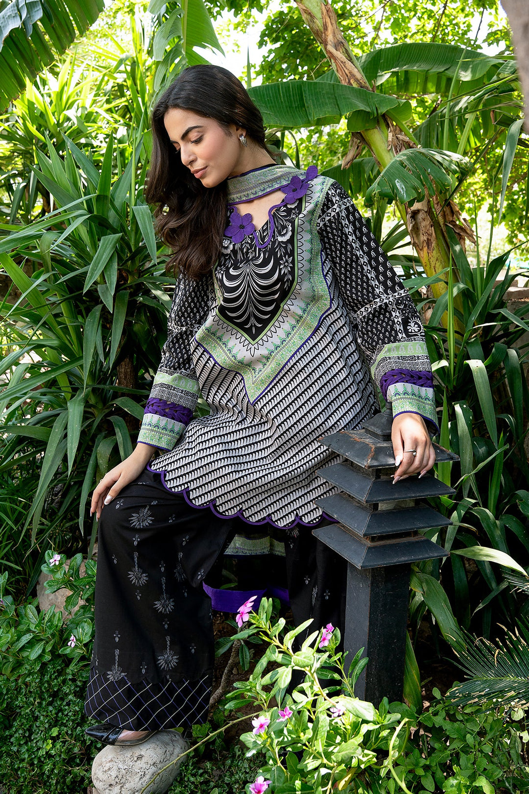 3-PC Unstitched Printed Lawn