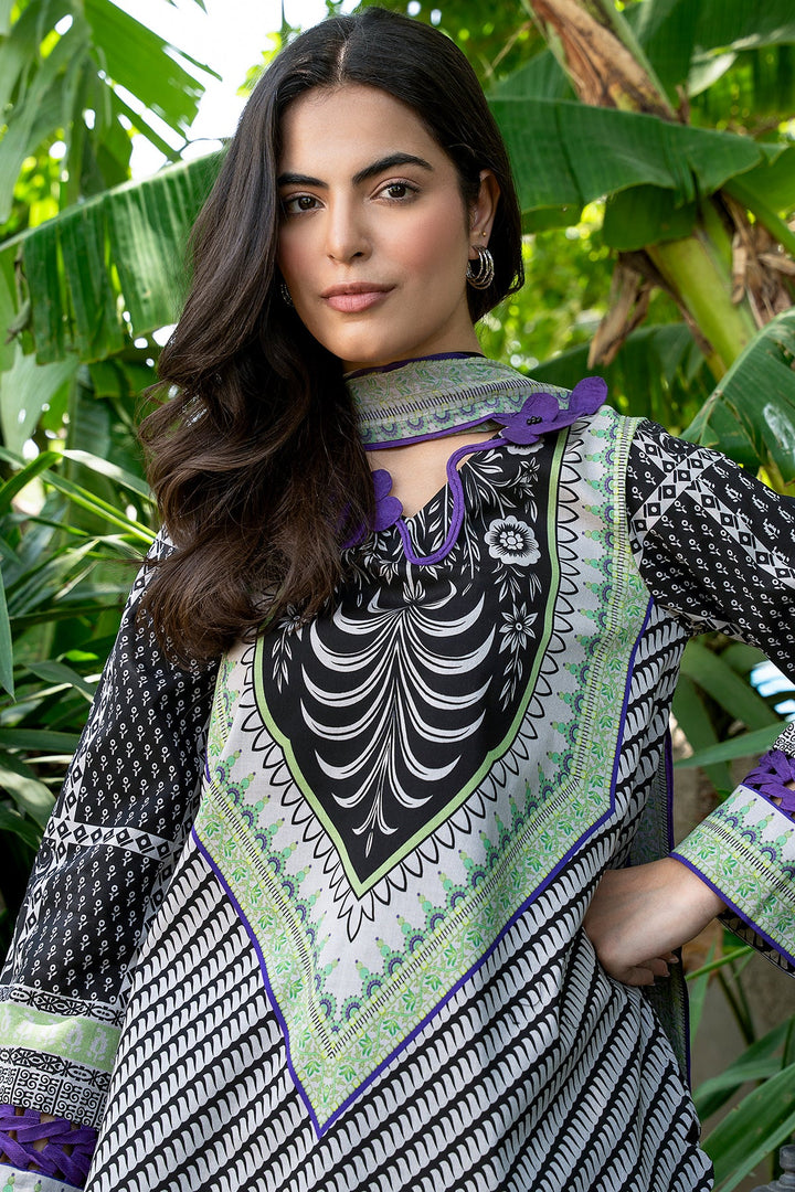 3-PC Unstitched Printed Lawn