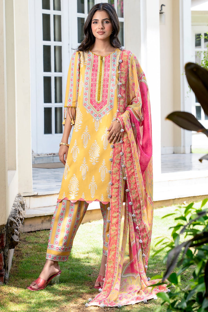 3-PC Unstitched Printed Lawn