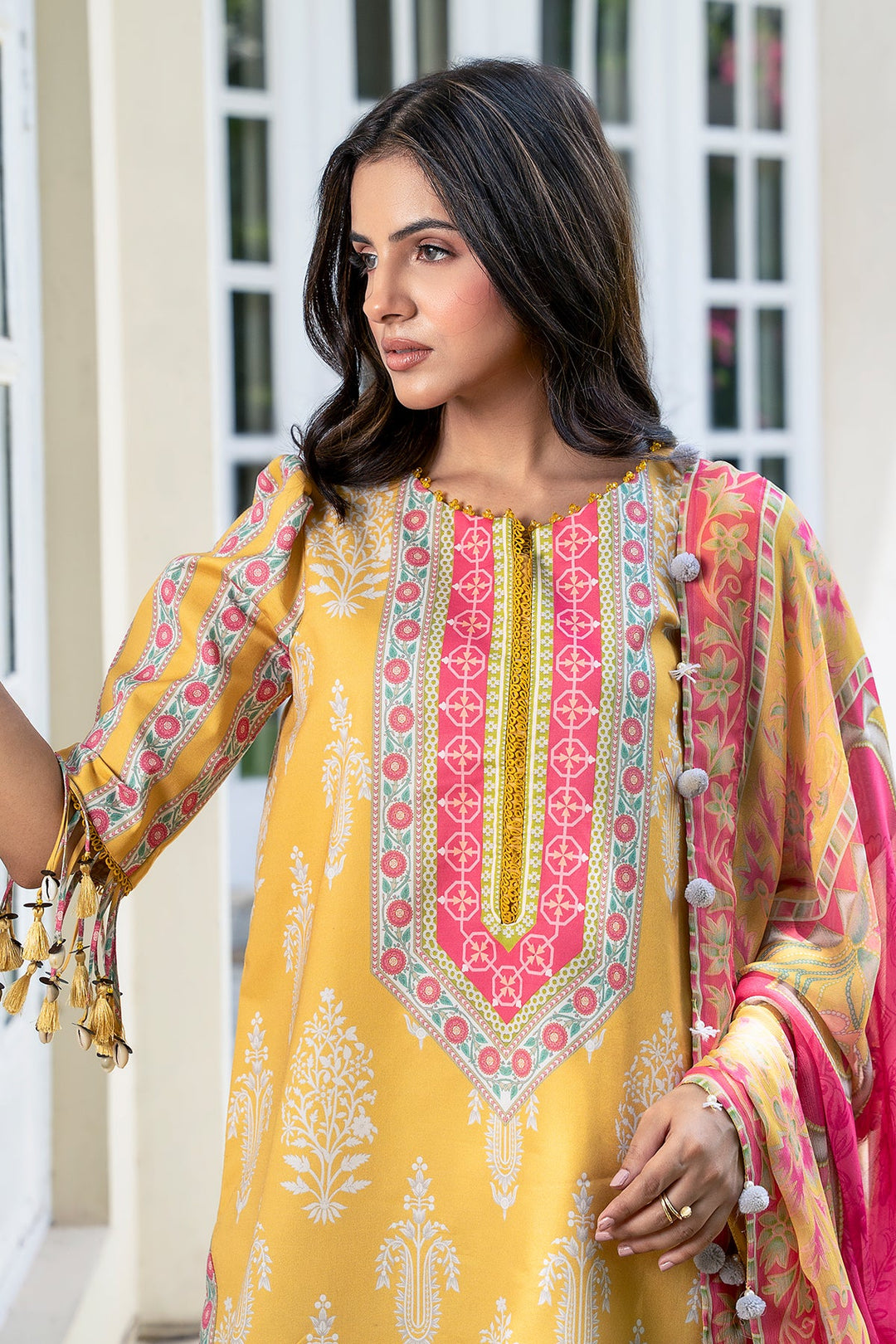3-PC Unstitched Printed Lawn