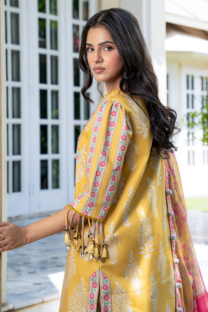 3-PC Unstitched Printed Lawn