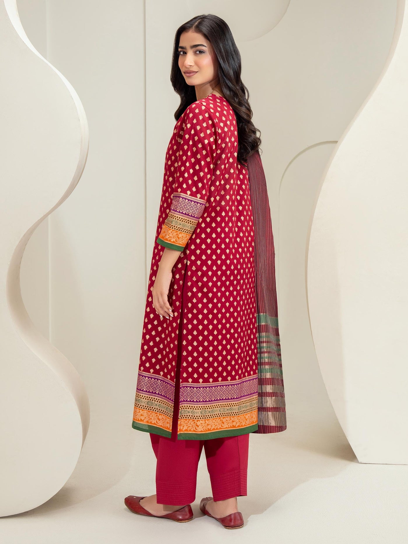 3 Piece Lawn Suit-Paste Print (Unstitched)