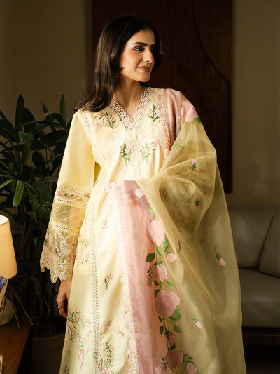 3Pc Unstitched Summer Lawn