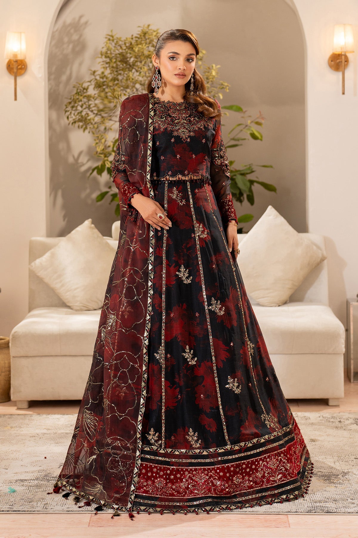 Fleur - Embroidered Printed Chiffon