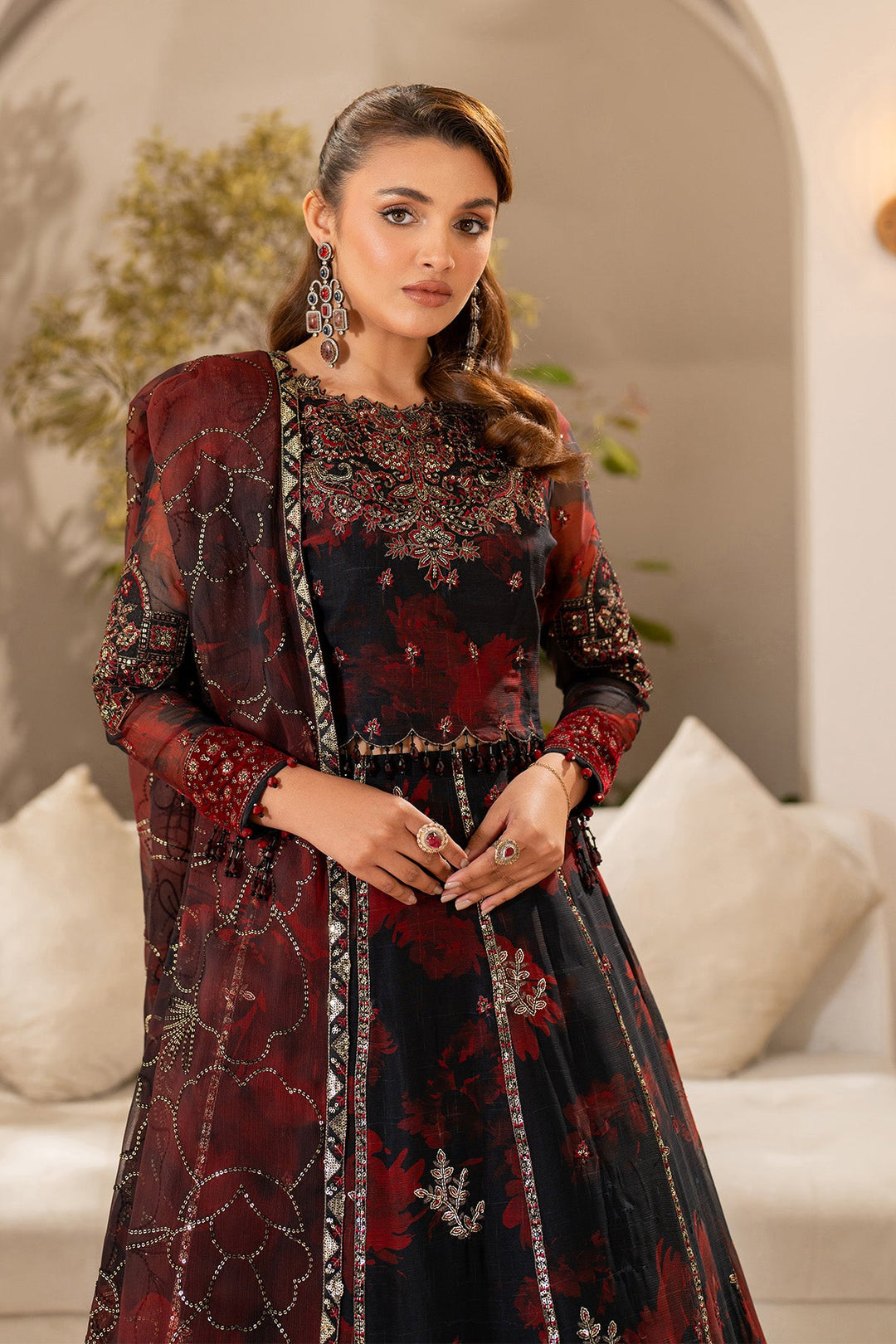 Fleur - Embroidered Printed Chiffon