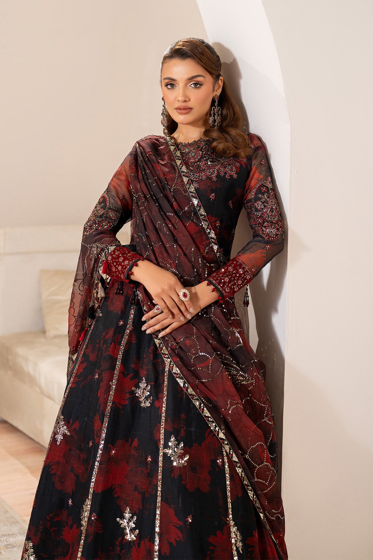 Fleur - Embroidered Printed Chiffon
