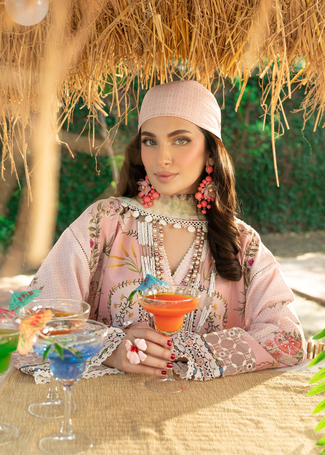 Cocktail Summer Print Lawn