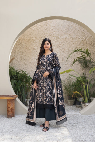 Firdous Unstitched Printed Cotton-3pc - D705