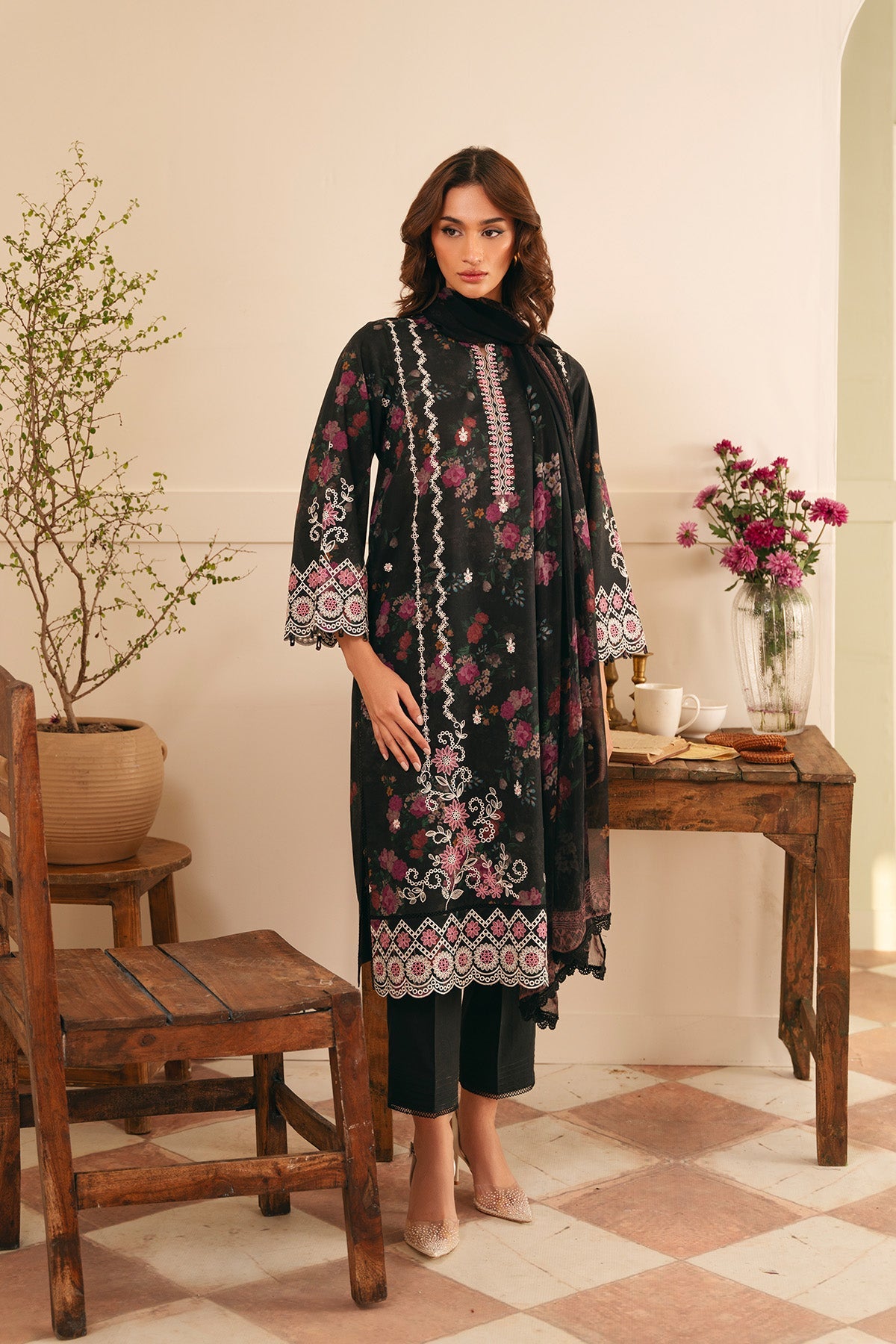 Raya Embroidered Lawn