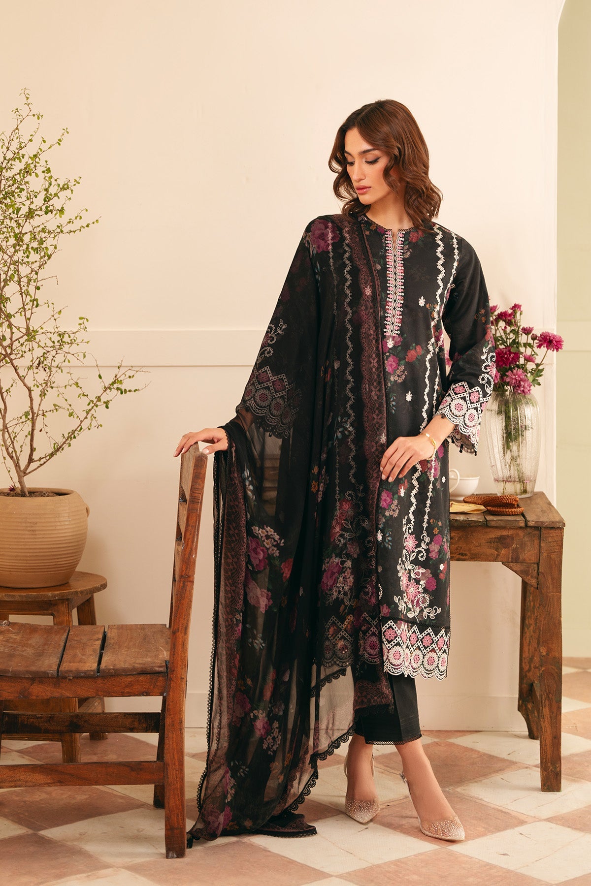 Raya Embroidered Lawn