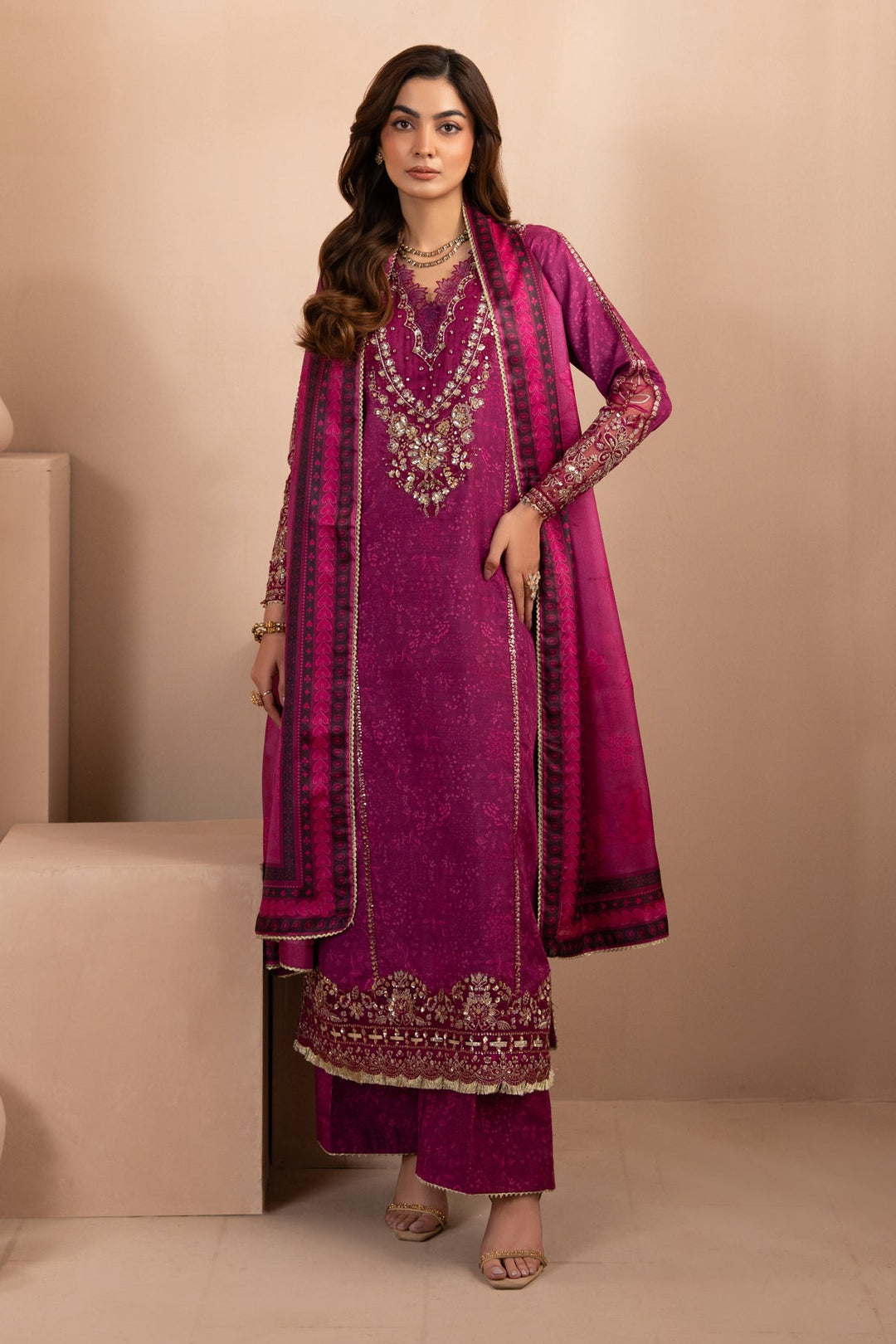 Unstitched Luxury 3 pc