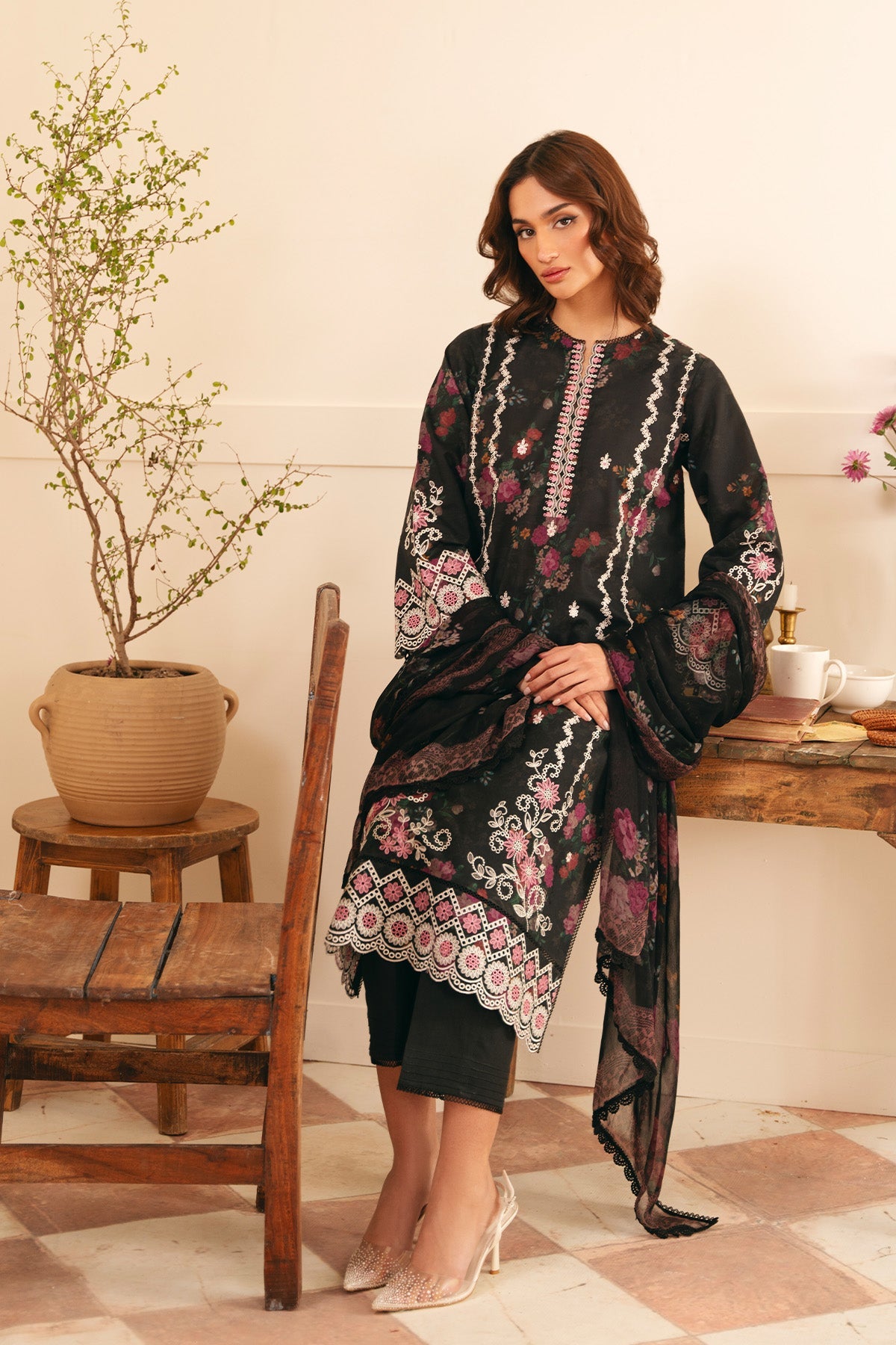 Raya Embroidered Lawn