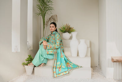 Firdous Unstitched Printed Cotton-3pc - D703