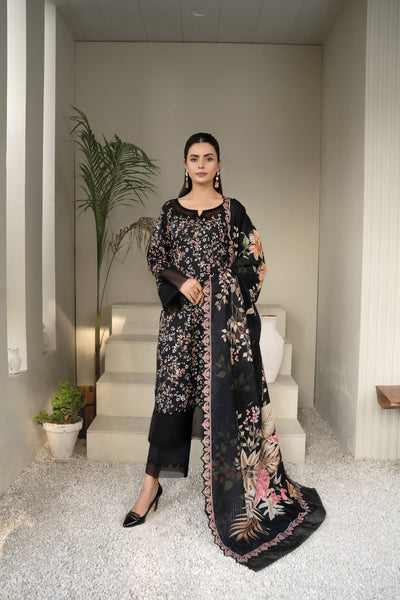 Firdous Unstitched Printed Cotton-3pc - D702