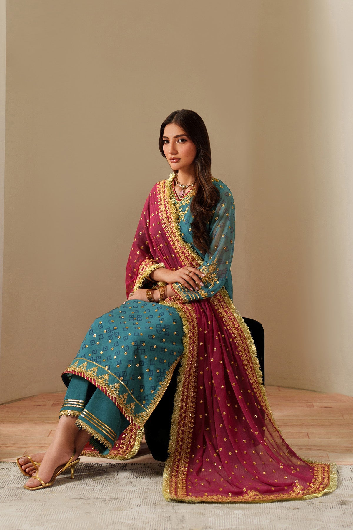 Fleur - Embroidered Printed Chiffon