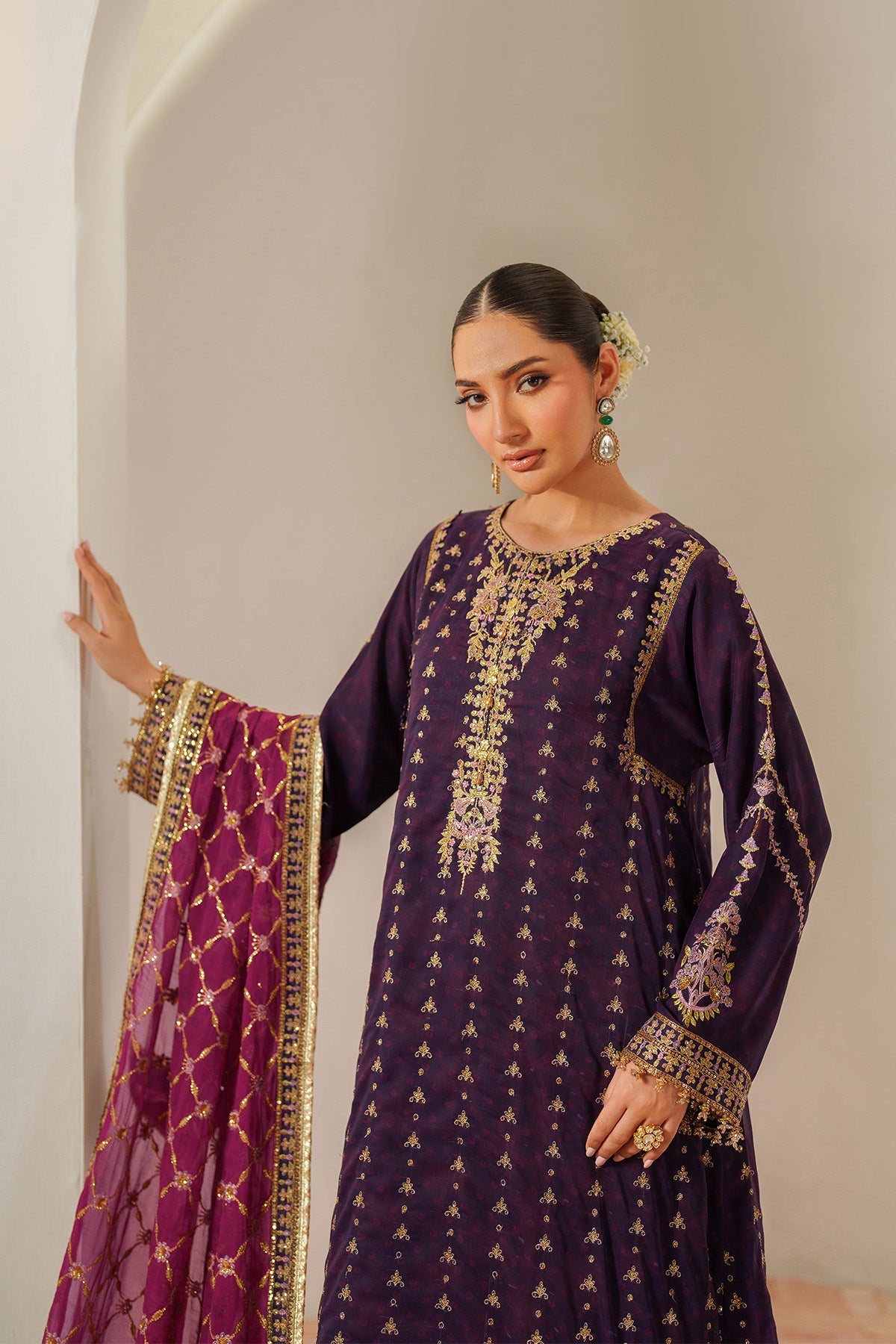 Fleur - Embroidered Printed Chiffon