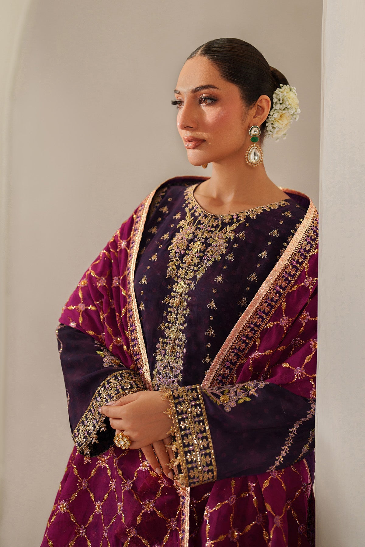 Fleur - Embroidered Printed Chiffon