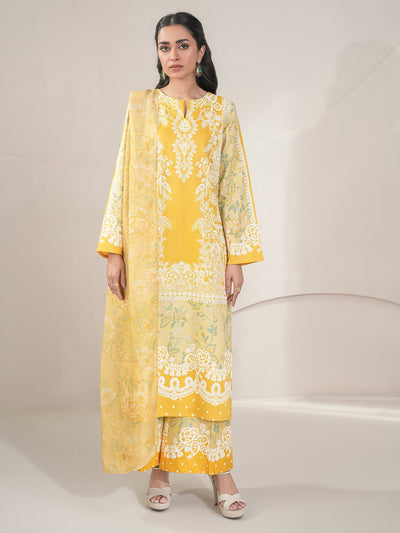 3 Piece Lawn Suit-Printe