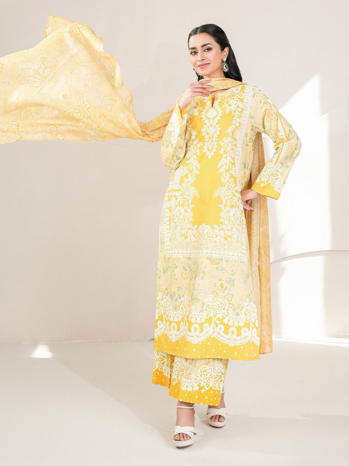 3 Piece Lawn Suit-Printe