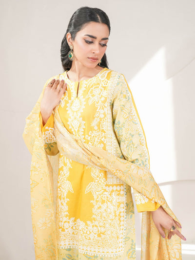 3 Piece Lawn Suit-Printe
