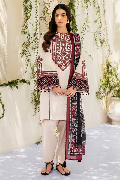 EMBROIDERED SLUB LAWN