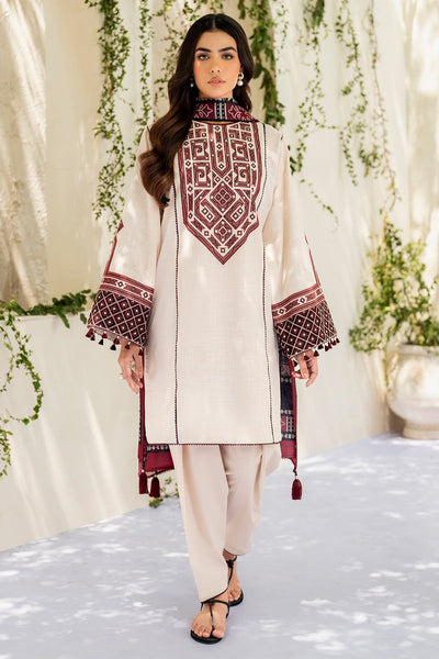 EMBROIDERED SLUB LAWN