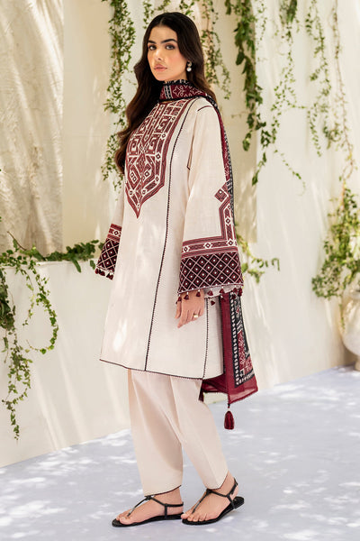 EMBROIDERED SLUB LAWN