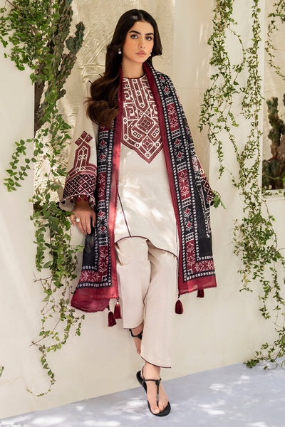 EMBROIDERED SLUB LAWN