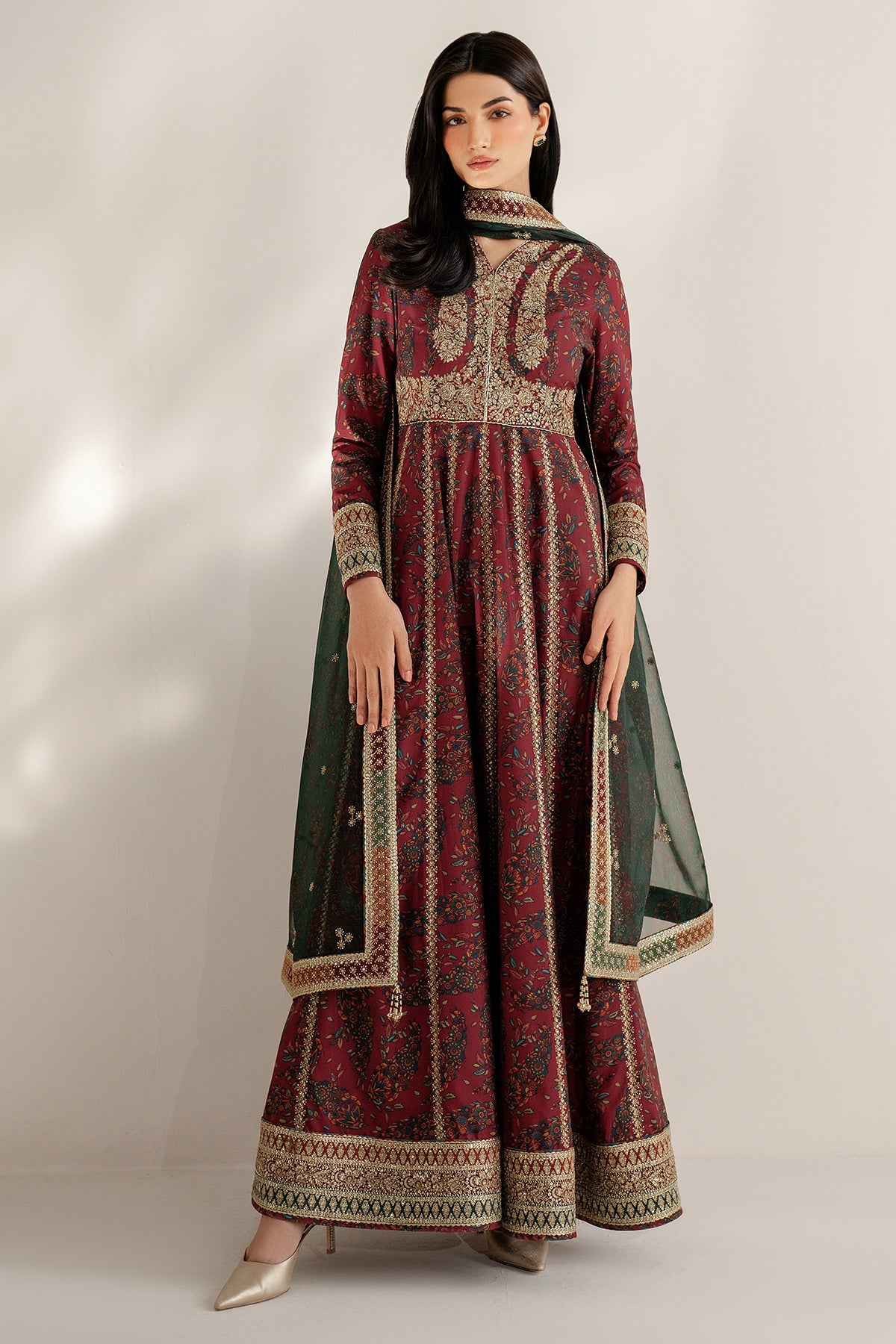 Embroidered Raw Silk