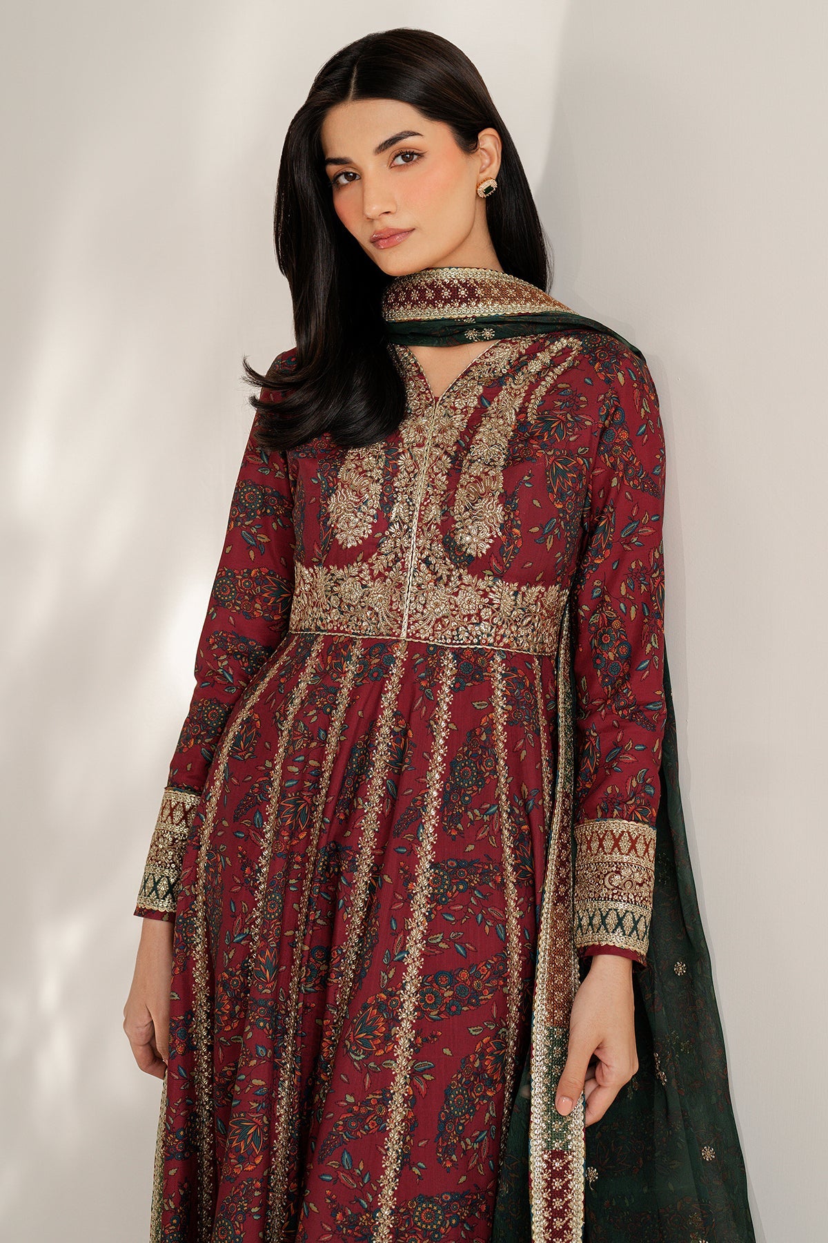 Embroidered Raw Silk
