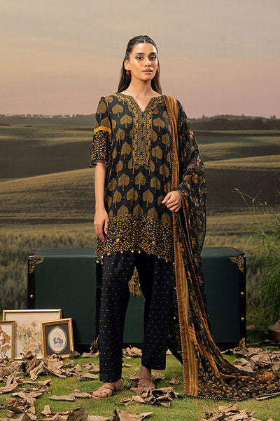 3 Pc Unstitched Embroidered Arabic Lawn Suit
