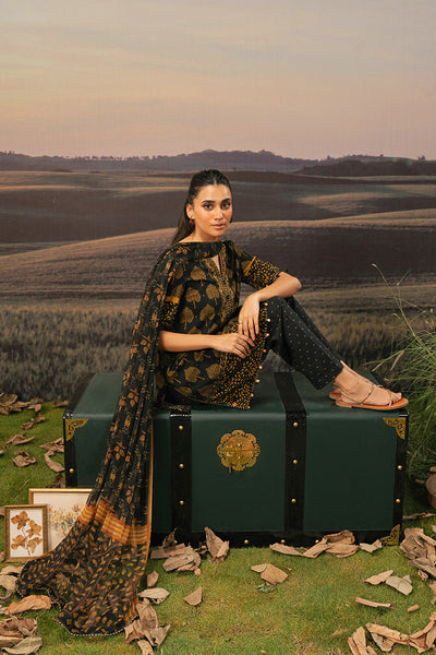 3 Pc Unstitched Embroidered Arabic Lawn Suit