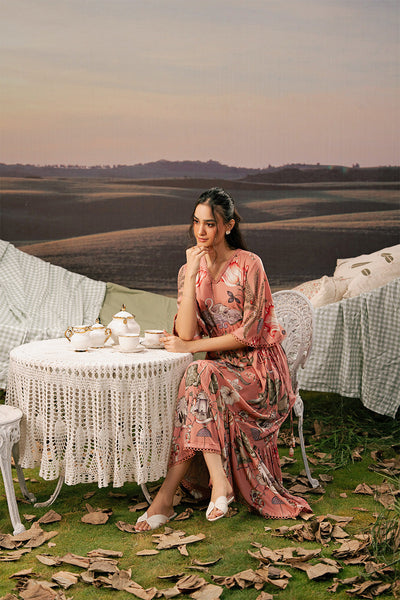 3 Pc Unstitched Embroidered Arabic Lawn Suit