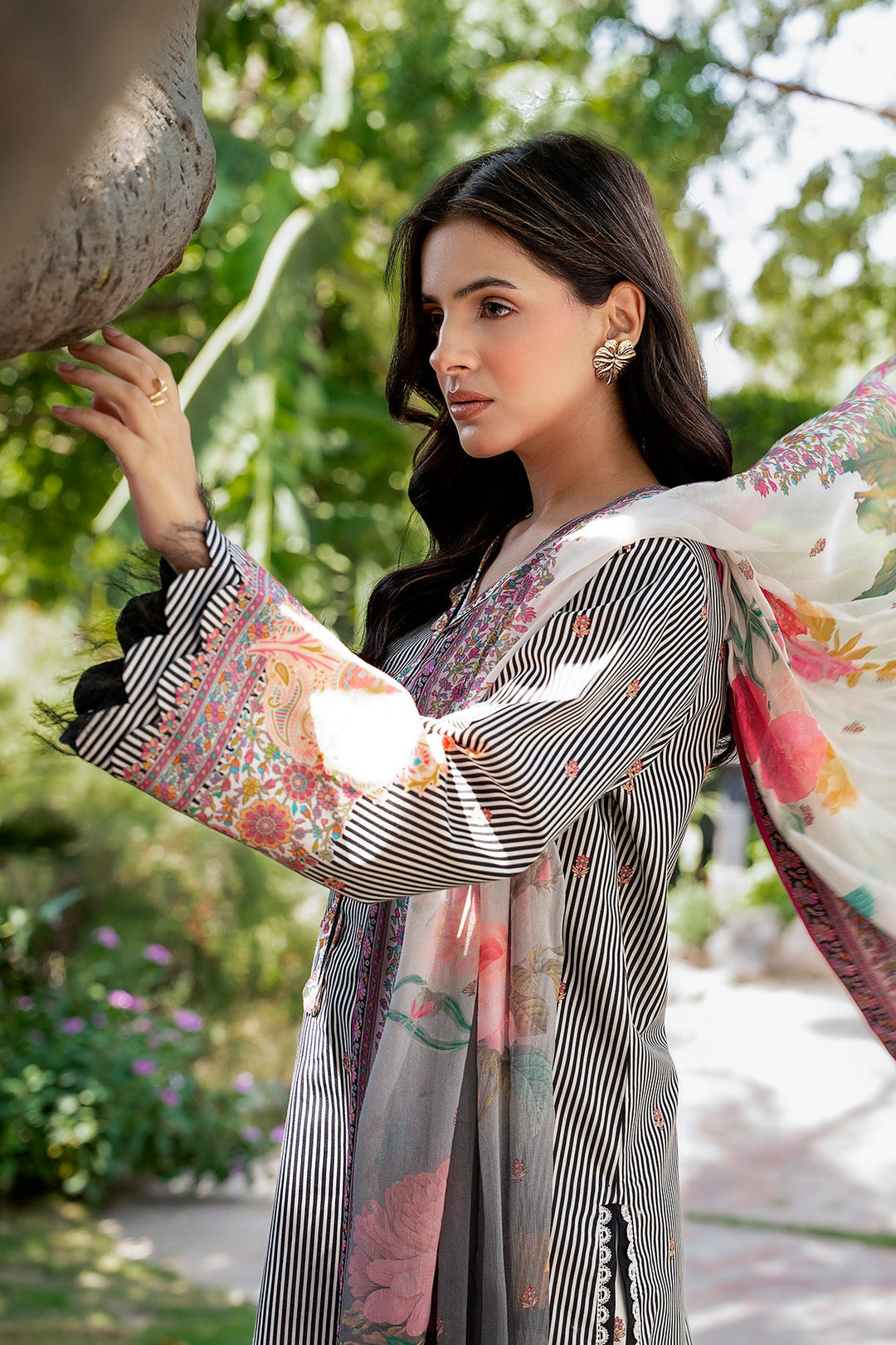 3-PC Unstitched Printed Lawn